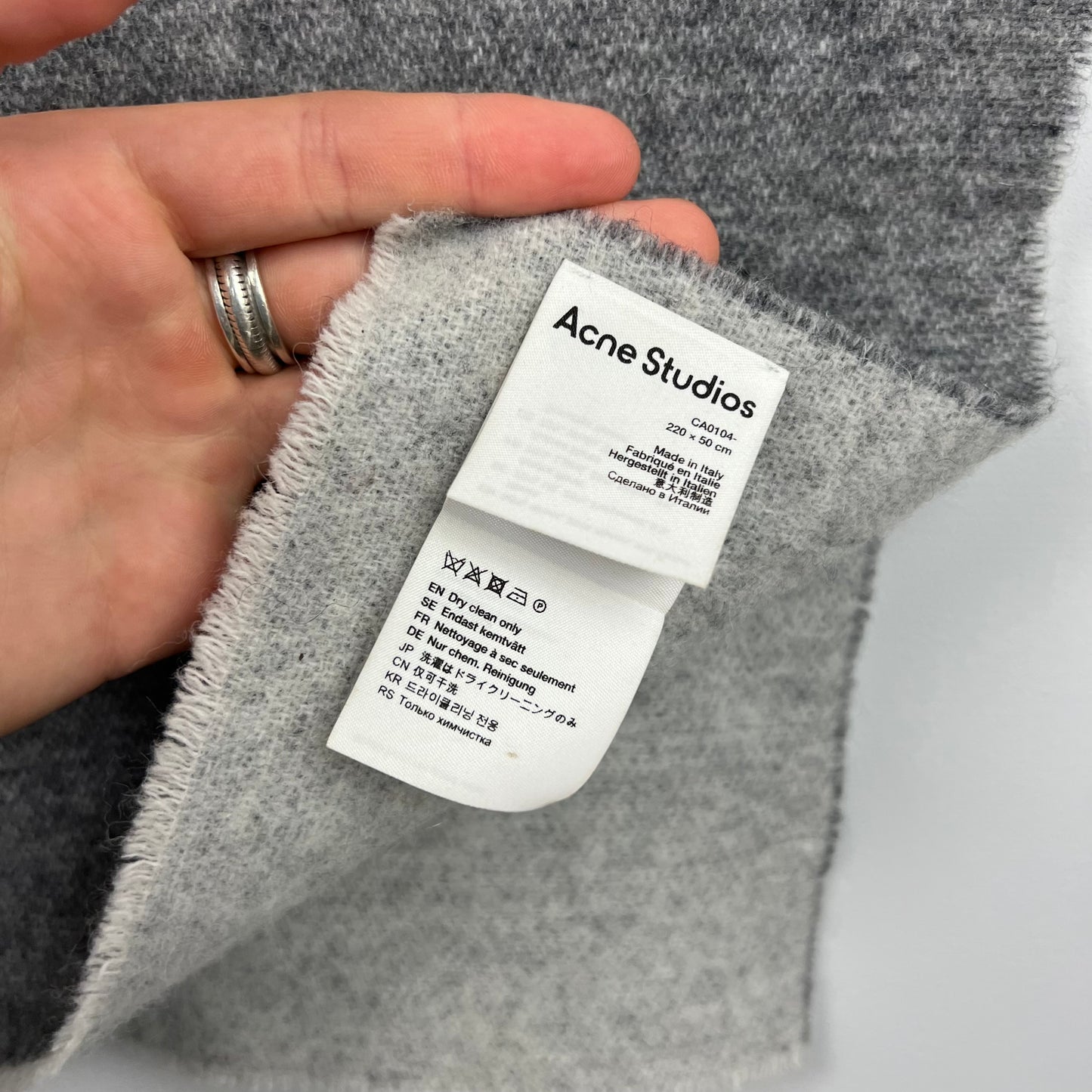 Acne Studios Logo Wool Scarf