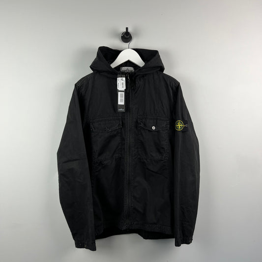 Stone Island Zip Hooded Over Shirt